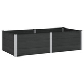 Podniesiona rabata ogrodowa Czarny 200 x 100 x 54 cm
