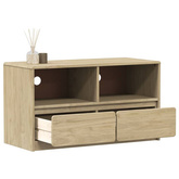 vidaXL Szafka pod TV SAUDA, kolor dębu, 99x43x55 cm, drewno sosnowe