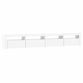 vidaXL Szafka pod TV z oświetleniem LED, biała, 240x35x40 cm