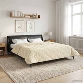 Zimowa Kołdra Kremowy 220 x 240 cm Mikrofibra i Fleece Teddy