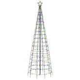 vidaXL Choinka z lampek, z kołkami, 570 kolorowych LED, 300 cm