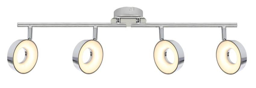 Lampa sufitowa ISLA listwa regulowana 4-punktowa LED do korytarza metalowa