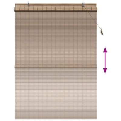 Roleta brązowy 130 x 220 cm Bambus