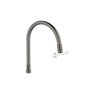 Elastyczna wylewka z 2f perlatorem do baterii zlewozmyw, grafit SC-B1-338-L Invena