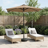 Parasol ogrodowy z oświetleniem LED i podstawą 230 x 230 cm