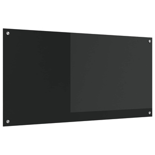 Panel kuchenny Czarny 120 x 60 cm szkło hartowane
