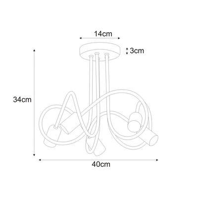 Lampa sufitowa K-4517 z serii MALVA KAJA