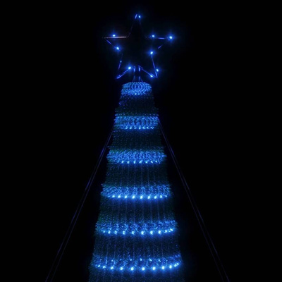 vidaXL Stożkowa choinka z lampek, 688 niebieskich LED, 300 cm