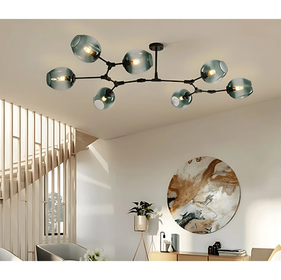 Lampa sufitowa Abigali SMOKEY 9xE27