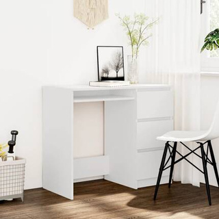 vidaXL Biurko, białe, 90x45x76 cm, materiał drewnopochodny
