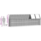 Klatka dla kur 2 szt. srebrny 600 x 100 x 210 cm