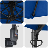Parasolka ogrodowa 248 x 248 x 148 cm Poliester i Stal