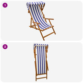 Fotel ogrodowy 2 pcs 3 Pozycja Lite Drewno Eukaliptusowe
