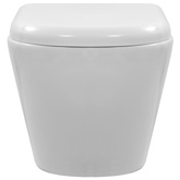 vidaXL Wisząca toaleta bez kołnierza, ceramiczna, biała