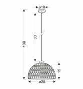 Lampa wisząca z abażurem Balli biała pojedyncza E27