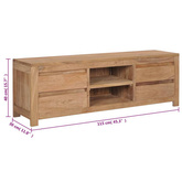 vidaXL Szafka pod TV, 115x30x40 cm, lite drewno tekowe