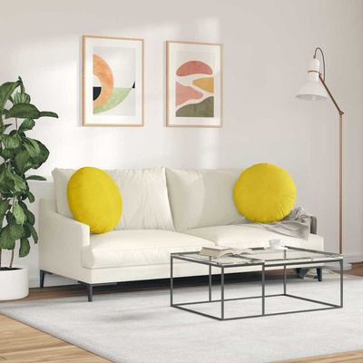 Poduszki na siedziska 2 pcs Żółty ?50 x 19 cm Aksamit