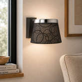 Lampa ścienna kinkiet 1X60W E27 czarny chrom IMPRESJA 21-46324