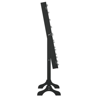 vidaXL Lustro stojące z LED, czarne, 34x37x146 cm
