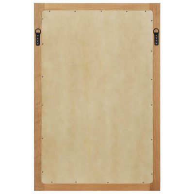 vidaXL Lustro, 60x90 cm, lite drewno dębowe