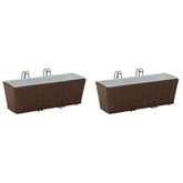 Balustrada 2 pcs 50 x 17 x 17 cm Metal