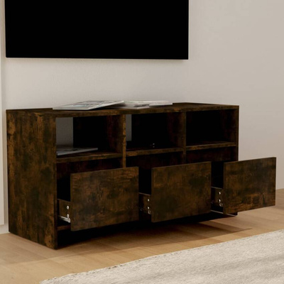 vidaXL Szafka pod TV, przydymiony dąb, 102x37,5x52,5 cm