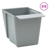 Skrzynki na kwiaty do palet euro 12 pcs jasnoszary