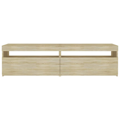 Szafki pod TV z LED, 2 szt., dąb sonoma, 75x35x40 cm