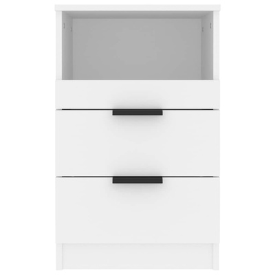 Szafka nocna, biała, materiał drewnopochodny