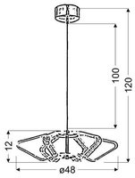 Lampa wisząca chrom 45cm LED 10W Caruso 31-55552