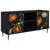 Szafka pod telewizor LOCHEM 102 x 33 x 51 cm Czarny dąb