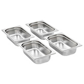 Pojemniki gastronomiczne 8 szt., GN 1/4, 65 mm, stal nierdzewna