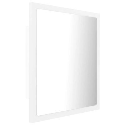 vidaXL Lustro łazienkowe LED, białe, 40x8,5x37 cm, akryl