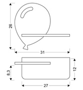 Lampa kinkiet półeczka LED 4W 4000K IQ Kids Balloon niebieski 21-84750