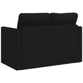Sofa podłogowa 2-w-1, czarna, 112x174x55 cm, tkanina