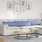 Poduszki na sofę 2 pcs Niebieski dżins 200 x 40 cm tkanina