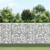 Wysokie donice gabionowe, 3 szt., 30x30x100 cm, żelazo