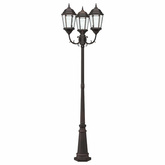 Lampa ogrodowa kolor bronzu 61 x 53 x 235 cm Aluminium i szkło