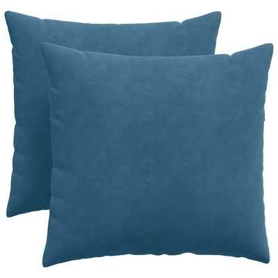 Poduszki na sofę 2 pcs Niebieski 50 x 50 cm Tkanina sztruksowa