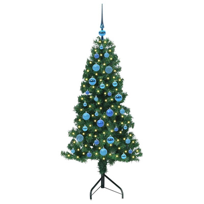 Rogowa Sztuczna Choinka z podstawą Zielony 150 cm PVC i Metal