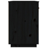 vidaXL Biurko, czarne, 95x50x75 cm, lite drewno sosnowe