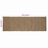 Dywany pokojowe Szary 60 x 250 cm Juta