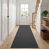 Chodnik dywanowy ORIZ 1150 gsm Czarny wzór siatkowy