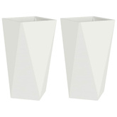 Donica 2 pcs Biały 40 x 40 x 75 cm Stal