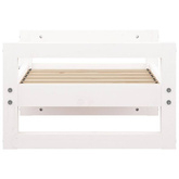 vidaXL Legowisko dla psa, białe, 55,5x45,5x28 cm, lite drewno sosnowe model standard