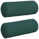 Poduszki Wałkowe 2 pcs Ciemna zieleń ? 15 x 40 cm tkanina