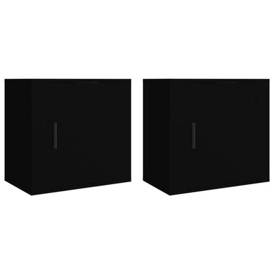 vidaXL Szafki nocne, wiszące, 2 szt., czarne, 50x30x47 cm