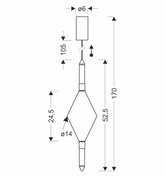 VITA lampa wisząca czarny 7,5W LED 2700K klosz bezbarwny