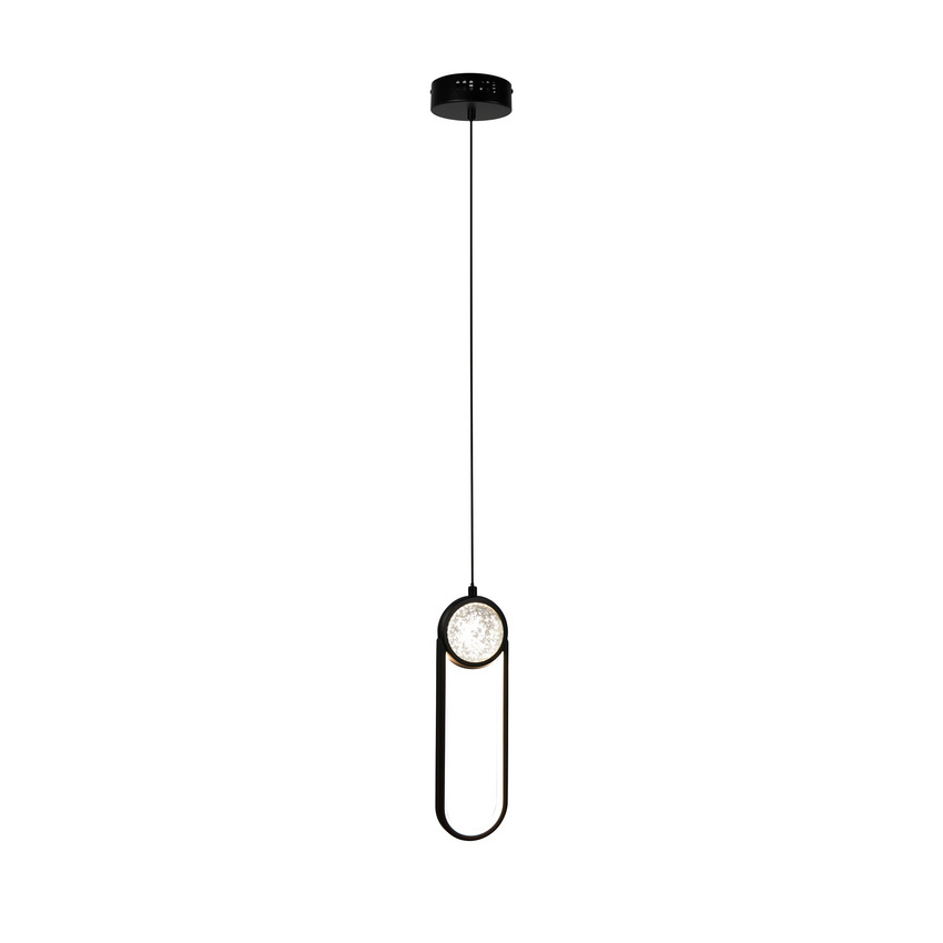LACRIMA lampa wiszaca czarny 10cm 15W LED 3000K maskownica biała 31-35585