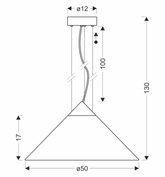 Lampa wisząca Presto 50 szklana z dymionym kloszem nad stół do salonu GX53